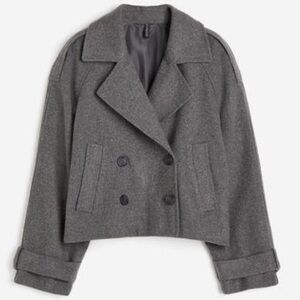 H&M Grey cropped trench coat